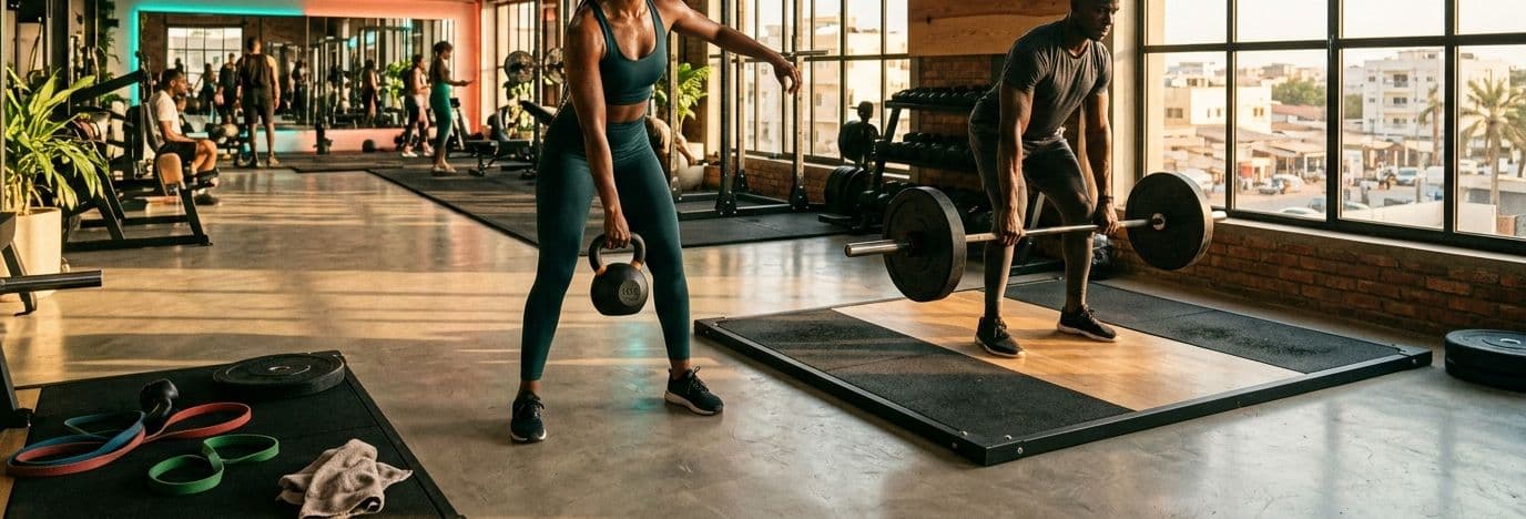 Un groupe qui s'entraîne dans une salle de sport